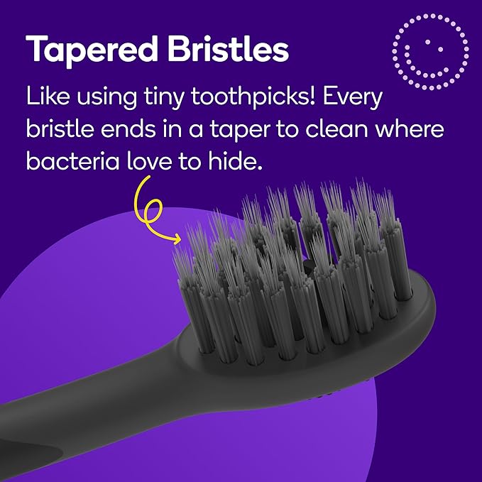 BURST Genuine Replacement Heads for Original Sonic Electric Toothbrush (Black/3 Pack) | Ultra Soft Bristles for a Deep Clean | Stain & Plaque Removal