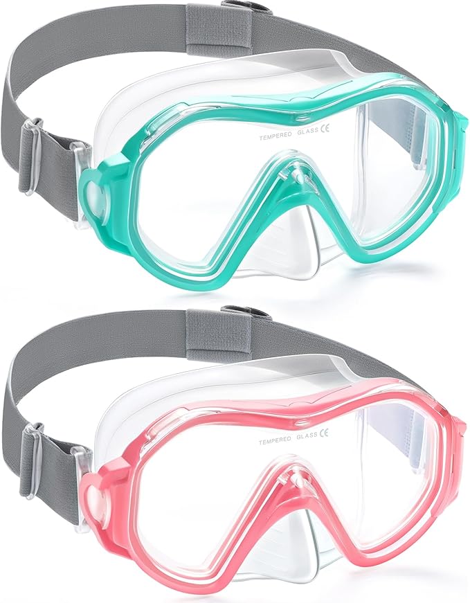 Supertrip Adult Swim Goggles Swimming Goggles with Nose Cover Elastic Fabric Strap Tempered Glass Snorkeling Gear for Adults-StrideForce Fitness
