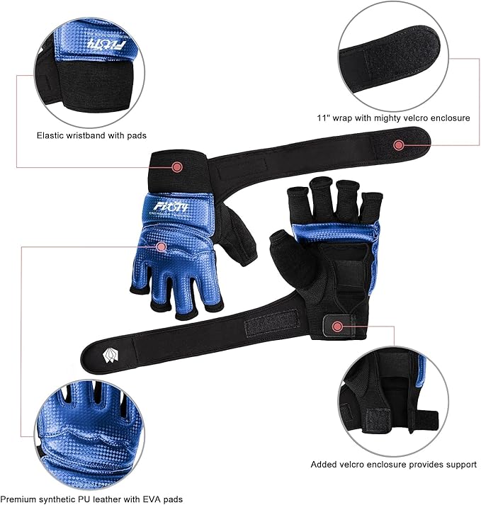 FitsT4 Sports Half Mitts MMA UFC Training Boxing Punch Bag Martial Arts Gloves-StrideForce Fitness