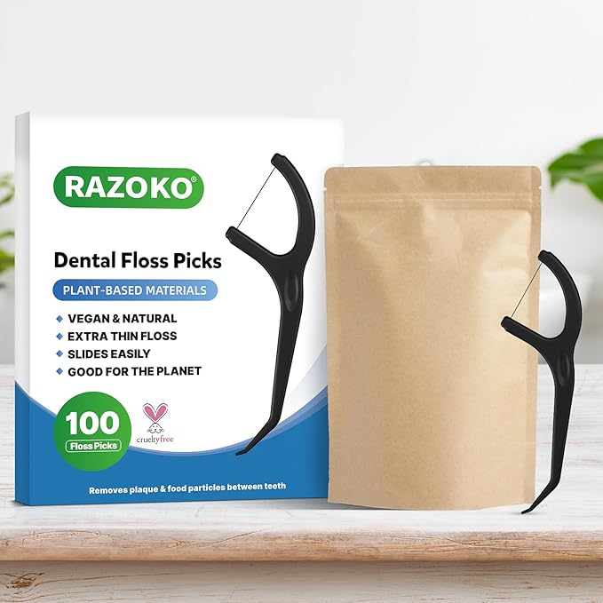 Biodegradable Dental Floss Picks - Easy Glide for Fresh Breath and Healthy Gums