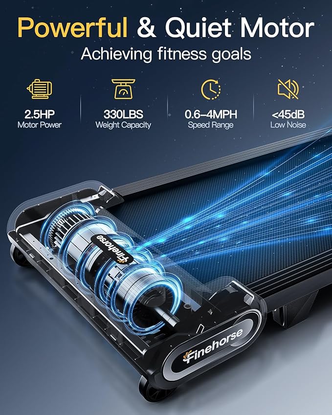 Walking Pad Treadmill with Auto Incline, 6 in 1 Under Desk Treadmill, 6-Level Incline Treadmills, 2.5HP Portable Treadmills for Home with 330LBS Capacity, LED Display, Remote Control-StrideForce Fitness