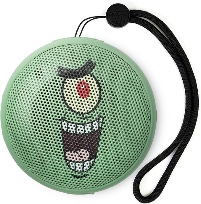 Speaqua Cruiser Speaker Plankton from Spongebob, Waterproof Bluetooth Speaker, Small Bluetooth Beach Accessory, Portable Outdoor-StrideForce Fitness