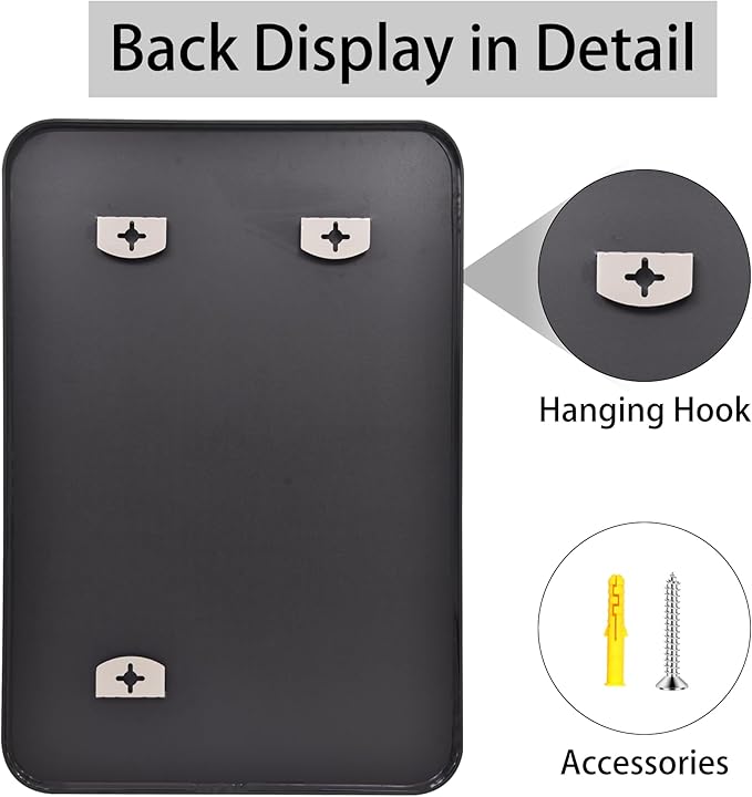 FORBATH Black Bathroom Mirror, Rectangular Vanity Mirror 26" X 38" Wall Mounted Rounded Corner Farmhouse Metal Framed Bath Mirror for Living Room Bedroom Entryway Decor, Hangs Horizontal or Vertical-StrideForce Fitness