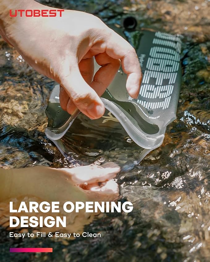 UTOBEST Hydration Bladder,TPU Water Bladder,Water Bladder for Hiking Backpack,BPA Free,Wide Opening,Leak-Proof,Water Reservoir for Hiking Cycling Camping Running-StrideForce Fitness