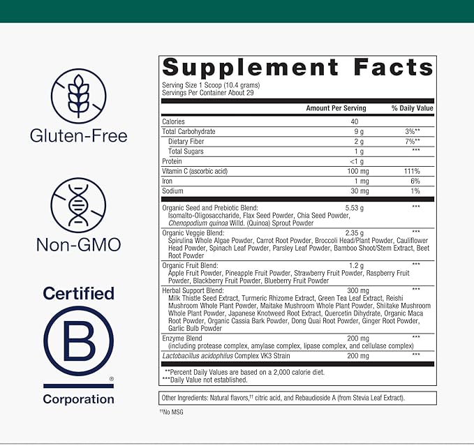 Metagenics PhytoMulti Superfoods - Organic Fruit & Vegetable Superfood Powder Blend - for Overall Wellness & Immune System Support - Tropical Fruit Flavor - 29 Servings - 10.58 Oz-StrideForce Fitness