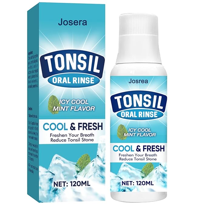 Tonsil Stone Mouthwash, Tonsil Stone Remover Helps Remove Stones, Eliminate Bad Breath, Soothe Throat & Relieve Dry Mouth, 120 ML