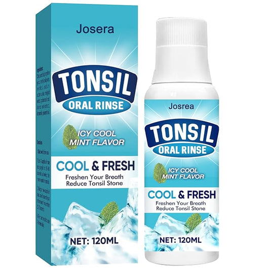 Tonsil Stone Mouthwash, Tonsil Stone Remover Helps Remove Stones, Eliminate Bad Breath, Soothe Throat & Relieve Dry Mouth, 120 ML