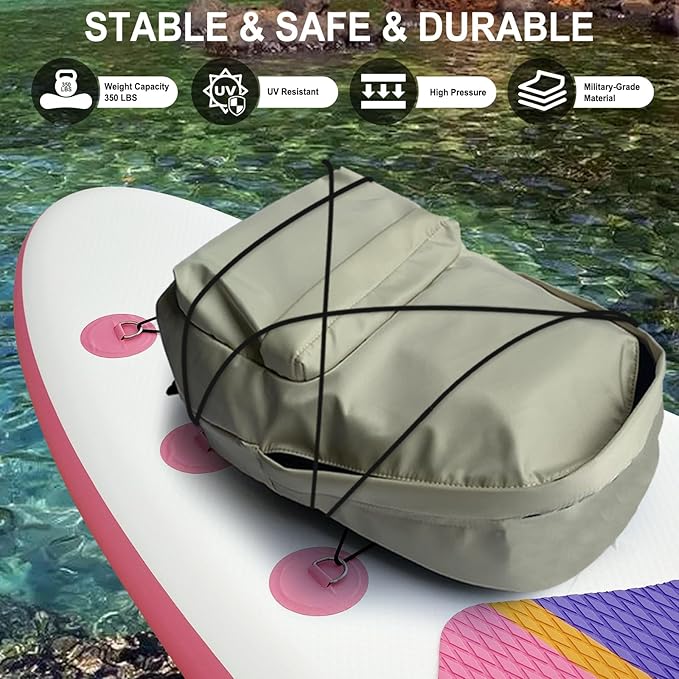 Inflatable Stand Up Paddle Board 10‘x30‘‘- Ultra-Light SUP with Backpack, Pump, Paddle, Coil Leash, 3 Fins, Repair Kit, Stable Design, Non-Slip EVA Deck for Adults & Youth-StrideForce Fitness