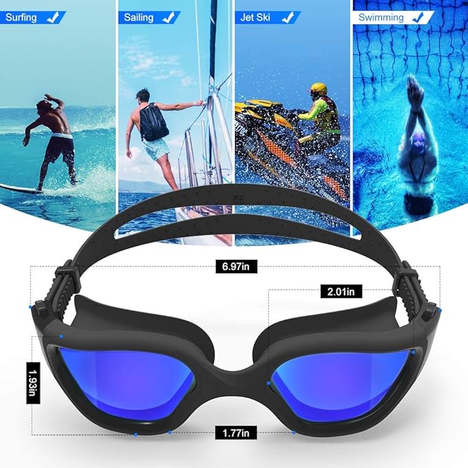 ZIONOR G1 Polarized Swimming Goggles for Unisex Adult Women Anti Fog 100% Anti UV Diving Goggles-StrideForce Fitness