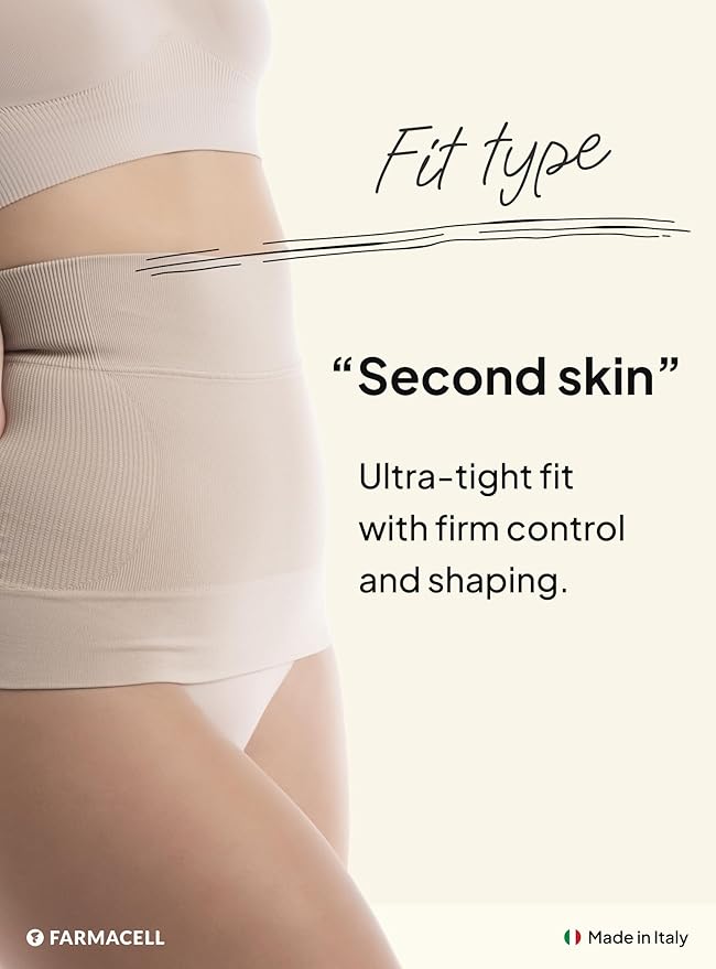 Farmacell Waist Trainer for Women 605 Made in Italy - Seamless Shapewear Tummy Control - Slimming Corset Shapewear-StrideForce Fitness
