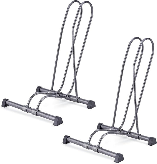 Single Bike Stand Floor by Delta Cycle (2-Pack) - Tool-Free Adjustable Bike Racks for Mountain, Fat Tire, Road Bikes, Freestanding Bicycle Rack for Garage Parking-StrideForce Fitness
