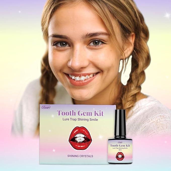 Tooth Gem Kit, DIY Crystals Jewelry Kit Teeth Gems Kit, 2025 New Professional Fashionable Y2k Tooth Gems Kit for Teeth, Teeth Jewelry Starter Kit