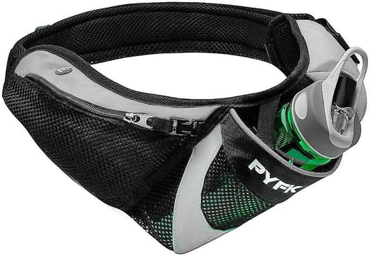 PYFK Running Belt Hydration Waist Pack with Water Bottle Holder for Men Women Waist Pouch Fanny Bag Reflective-StrideForce Fitness
