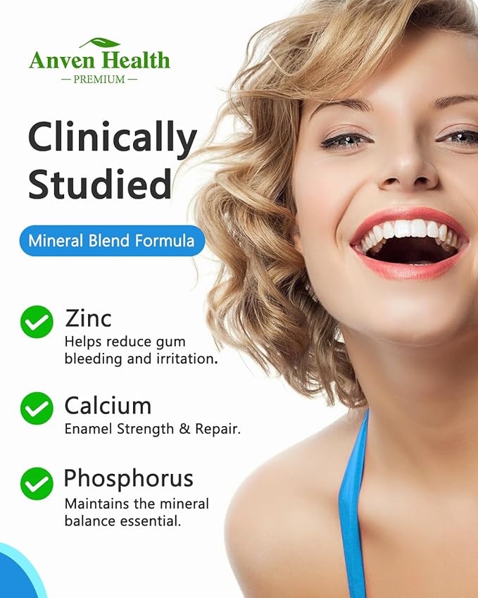 Oral Probiotics Lozenges for Mouth Bad Breath & Gum Repair - Mineral Fusion with Zinc + Calcium for Dry Mouth Relief, Enamel Shield, Mint Flavor with Xylitol - 90 Lozenges, Sugar-free