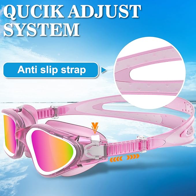 WIN.MAX Polarized Swimming Goggles Swim Pool Goggles Anti Fog Anti UV No Leakage Clear Vision for Men Women Adults Teenagers-StrideForce Fitness