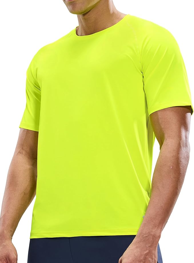 MIER Men's Dry Fit Workout T-Shirts Athletic Running Tee Short Sleeve Crew Neck Gym Tops, Polyester, Moisture Wicking-StrideForce Fitness