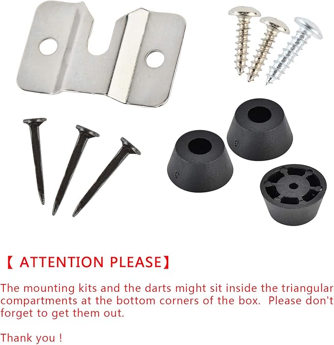 LinkVisions Dartboard with Staple-Free Bullseye, 18g Steel Tip Darts Set,12 Steel Tip Darts 18g, Dartboard Mounting Kits Included-StrideForce Fitness