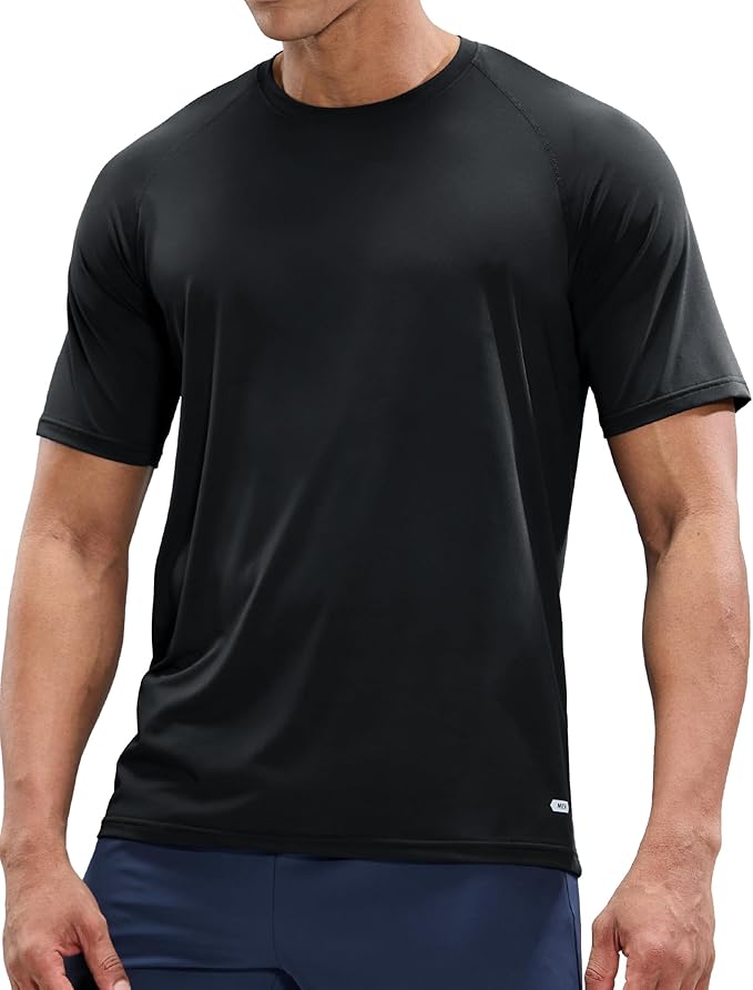 MIER Men's Dry Fit Workout T-Shirts Athletic Running Tee Short Sleeve Crew Neck Gym Tops, Polyester, Moisture Wicking-StrideForce Fitness