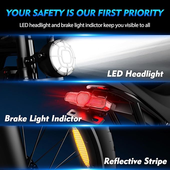 Electric Bike for Adults, Powerful 750W/ 1000W Peak Motor,Up to 25/30MPH, Max 25-45 Miles Long Range, 748.8/624 Wh Removable Battery,Ebike for Mountain,Snow,Sand,Road,Commuter-StrideForce Fitness