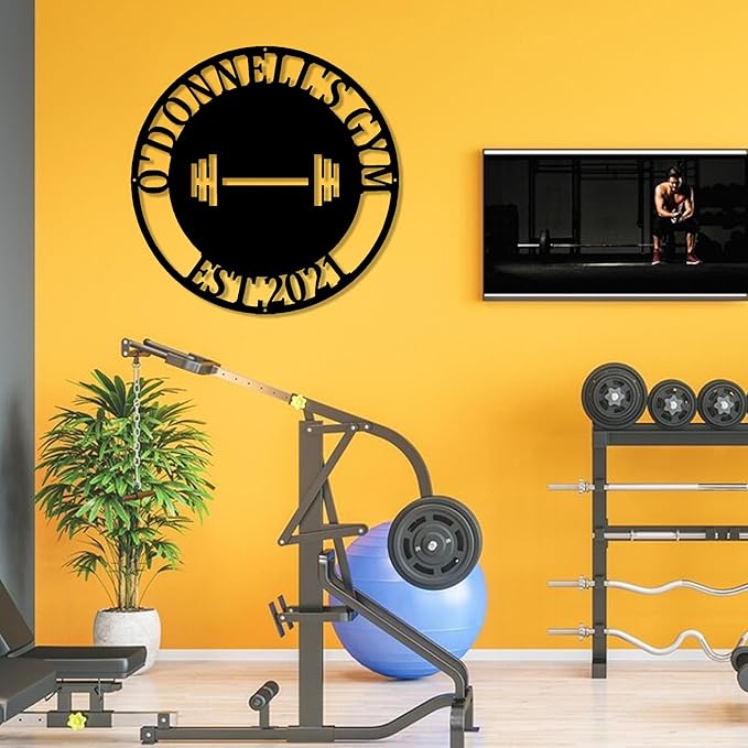 Luxury Personalized Home Gym Metal Sign, Gym Decor, Workout Room Sign-StrideForce Fitness