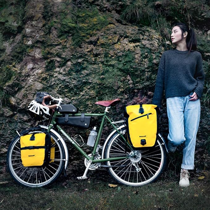 Rhinowalk Bike Bag Waterproof Bike Pannier Bag,(for Bicycle Cargo Rack Saddle Bag Shoulder Bag Laptop Pannier Rack Bicycle Bag Professional Cycling Accessories)-StrideForce Fitness