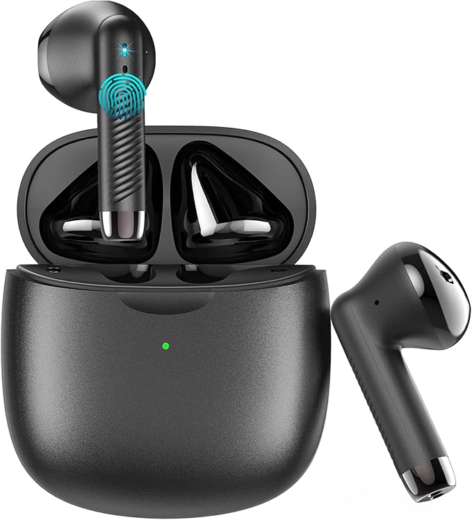 Wireless Earbuds, Bluetooth 5.4 Earbuds Stereo Bass, Bluetooth Headphones in Ear Noise Cancelling Mic, Earphones IP7 Waterproof Sports, 32H Playtime USB C Mini Charging Case Ear Buds for Android iOS-StrideForce Fitness