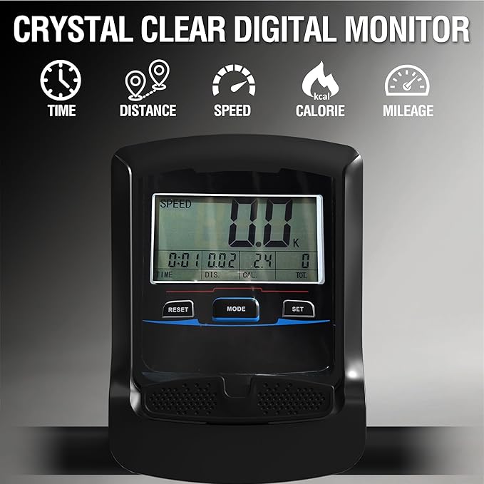 Mikolo Curved Manual Treadmill, Non Electric Treadmill with 8 Resistance Levels, LCD Digital Monitor Shock Absorption, Multi-Grip Adjustable Handrails, Non-Slip Belt-StrideForce Fitness