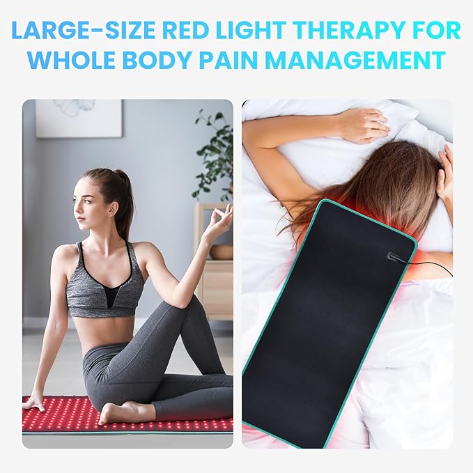 iTHERAU Large Red Light Therapy Belt 360 LED Infrared Red Light Device for Body, Resolve Inflammation, Relieve Joint or Back Pain, Muscle Stiffness, Red Light Wrap 660 & 850nm Wavelengths, Blue Edge-StrideForce Fitness