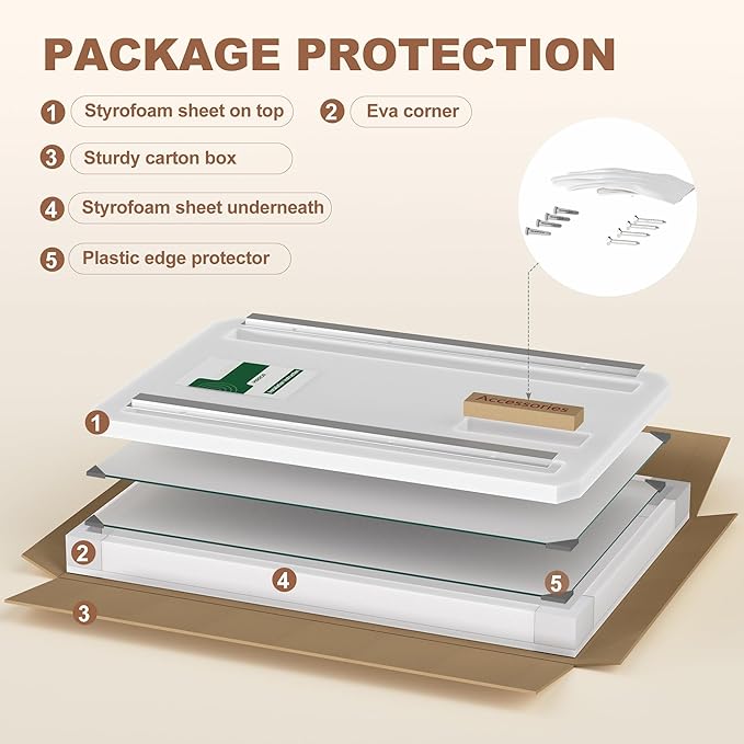 Hasipu Home Gym Mirror 63" L x 28" W - 2PCS Large Full Body Mirror for Yoga, Wall-Mounted Mirrors for Fitness, Garage, Dance Studio, 0.16in Tempered Glass Frameless-StrideForce Fitness