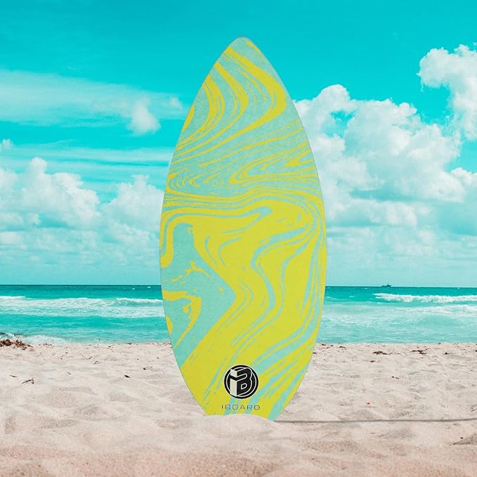 41” Skipper Skimboard with High Gloss Coat Wooden Skim Boards for Beginners, Teenagers and Adults Beach Skimboard 3 Color Traction Pad to Choose-StrideForce Fitness