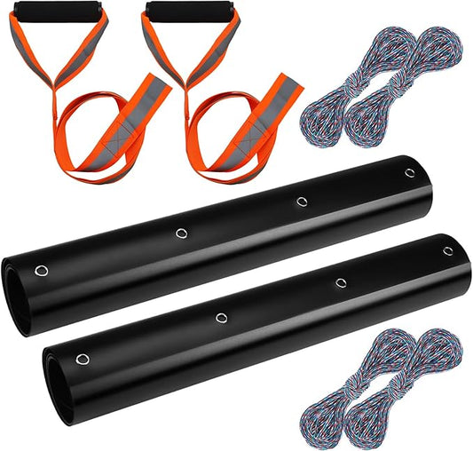 2 Pcs Deer Drag Sleds Deer Sled Game Hauler with 2 Pcs Heavy Duty Drag Strap for Duck Hunting Ice Fishing Accessories Rope Pulling Harness for Hunting Gift-StrideForce Fitness