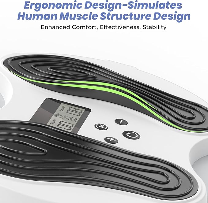 EMS Foot Massager for Neuropathy Relief, TENS Foot Nerve Circulation Stimulator for Pain Relief, Muscle Stimulator with 4 Body Pads, Relieves Swelling, Cramps, Plantar Fasciitis-StrideForce Fitness