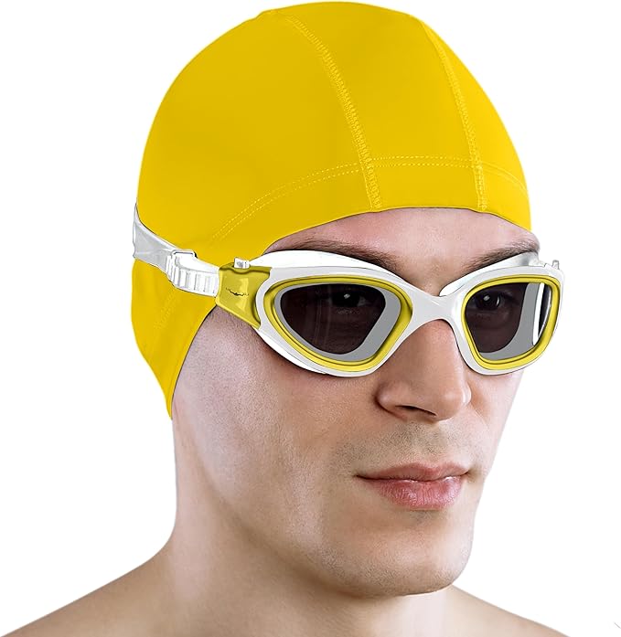 AqtivAqua Swimming Goggles, DX Wide View Swim Goggles for Adult Men Women, Anti Fog No Leaking-StrideForce Fitness