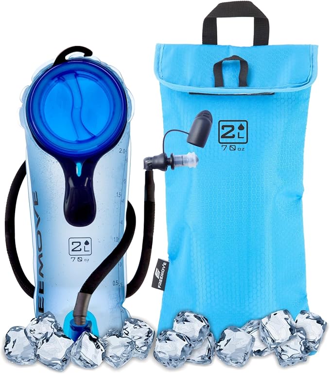 Hydration Pack with 2L or 3L Water Bladder & Cooler Bag > Keeps Drink Cool & Protects Bladders > Camelback Reservoir for Hydration Backpack, Tasteless & BPA Free, Quick Release Tube & Shutoff Valve-StrideForce Fitness