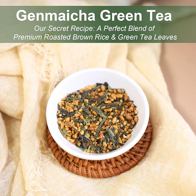 TEARELAE - Genmaicha Tea, 40 Count - Genmaicha Green Tea with Roasted Rice - Smooth Flavor - Non-GMO - Low Caffeine-StrideForce Fitness