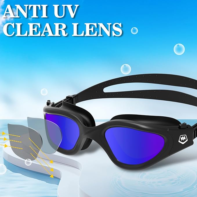 WIN.MAX Polarized Swimming Goggles Swim Pool Goggles Anti Fog Anti UV No Leakage Clear Vision for Men Women Adults Teenagers-StrideForce Fitness