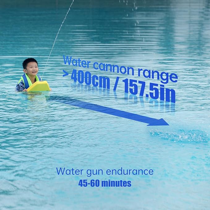 Electric Swimming Kickboard for Kids,Motorized Swim Board with Water Gun, Motorized Swim Training for Children Adults,60N Thrust,198 lbs Buoyancy,25V Rechargeable Battery,Age 41 Months up-StrideForce Fitness