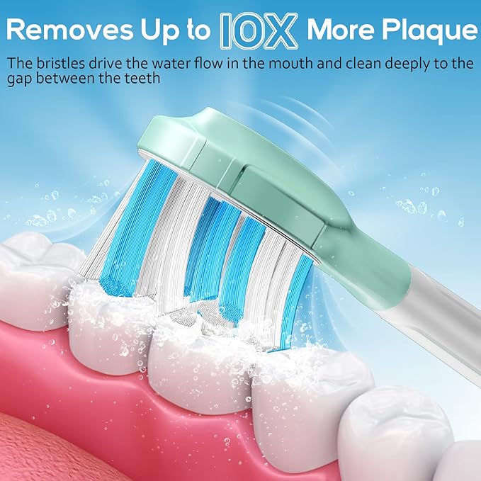 Aoremon Replacement Toothbrush Heads for Philips Sonicare C3 Premium Plaque Control HX9044/65 G3 Gum Care HX9054/65 W3 4100 5100 6100 7500 C1 C2 Flexcare Diamondclean HealthyWhite, 6 Count, White