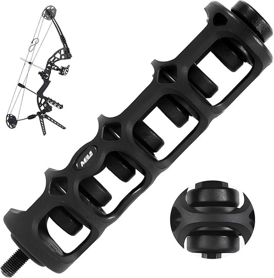 Archery 6" Lightweight Bow Stabilizer - Flexible Coupling Stabilizer for Compound/Recurve Bow Reduceing Noise and Vibration, Dampeners Balance Bar for Improved Bow Balance & Stability-StrideForce Fitness