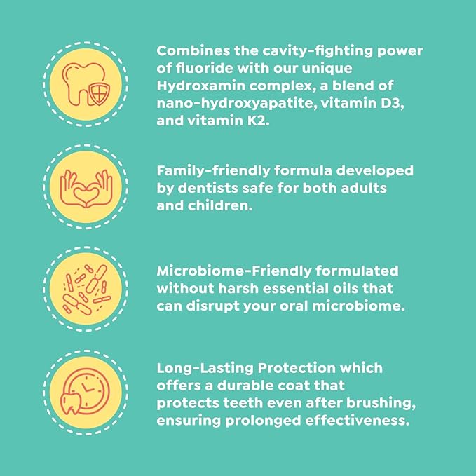 SuperMouth Fluoride Toothpaste - Adults & Kids, Fights Cavities, Whitens, Nano Hydroxyapatite, Dentist Developed, Safe Clean Ingredients, Gentle on Sensitive Teeth, Vitamins D3 & K2, 4 Tasty Flavors