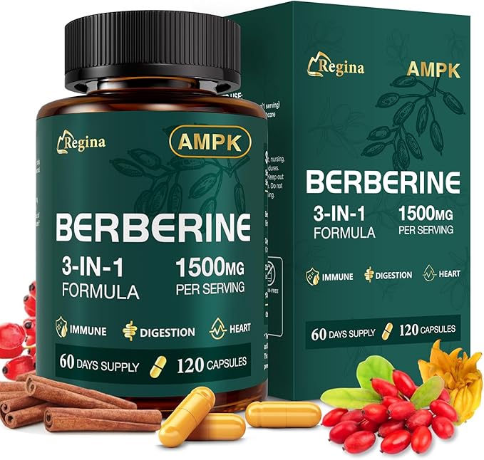 Liposomal Berberine Supplement 1500mg - Glucose Balance & Metabolic Support with Ceylon Cinnamon & Bergamot - Advanced Natural Weight Management, 120 Capsules for 60-Day Supply-StrideForce Fitness