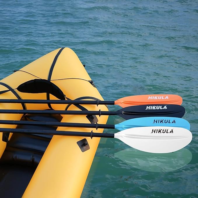 Kayak Paddle 4 Pieces Aluminum Shaft and PP Blade Floating 86.6in/220cm, 90.5inch/230cm Lightweight Oars-StrideForce Fitness