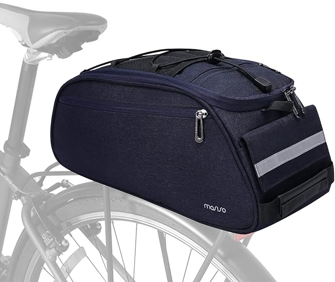 MOSISO Bike Rack Bag, Waterproof Bicycle Trunk Pannier Rear Seat Pouch Cycling Bike Carrier Backseat Storage Luggage Saddle Shoulder Bag-StrideForce Fitness