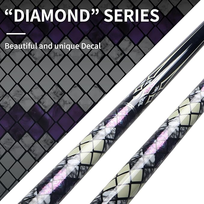 Kmise Professional Pool Cue Stick - 19 20 21oz Canadian Maple Cue Sticks, Low Deflection Shaft with Telescopic Carbon Fiber Extension, Pool Sticks for Aults, Billiard Cue Sticks with Leather Cue Case-StrideForce Fitness