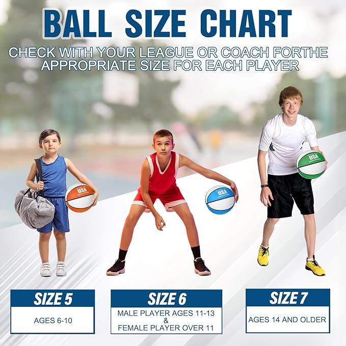 Libima 24 Pcs Rubber Basketballs Bulk with Pump Official Size Multicolor Basket Balls Youth Streetballs Set for Adult Boys Girls Gifts Indoor Outdoor Training Practice-StrideForce Fitness