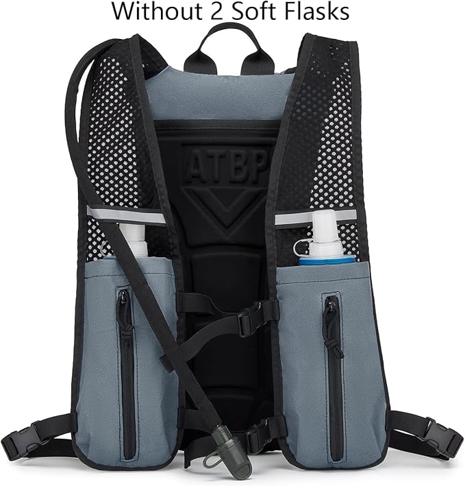 ATBP Running Hydration Vest Pack Tactical 3L Water Bladder Backpack Bag for Cycling Marathon Hiking Daypack Men & Women-StrideForce Fitness
