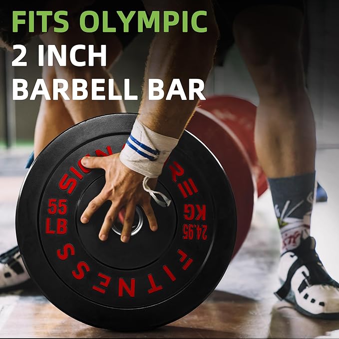 Olympic Bumper Plates Set, 2" Weight Plates for Strength Training & Weightlifting, Paris or Set or Set with Barbell, Multiple Options-StrideForce Fitness