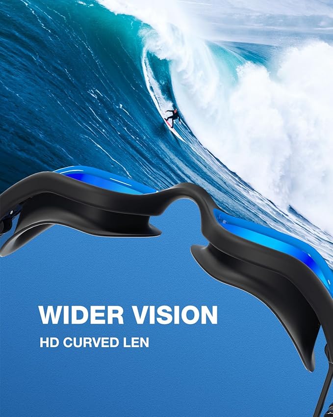 ZIONOR G1 Lite Swim Goggles with Swim Cap Comfortable Anti-fog Swimming Goggles Cap Set for Adult Men Women-StrideForce Fitness