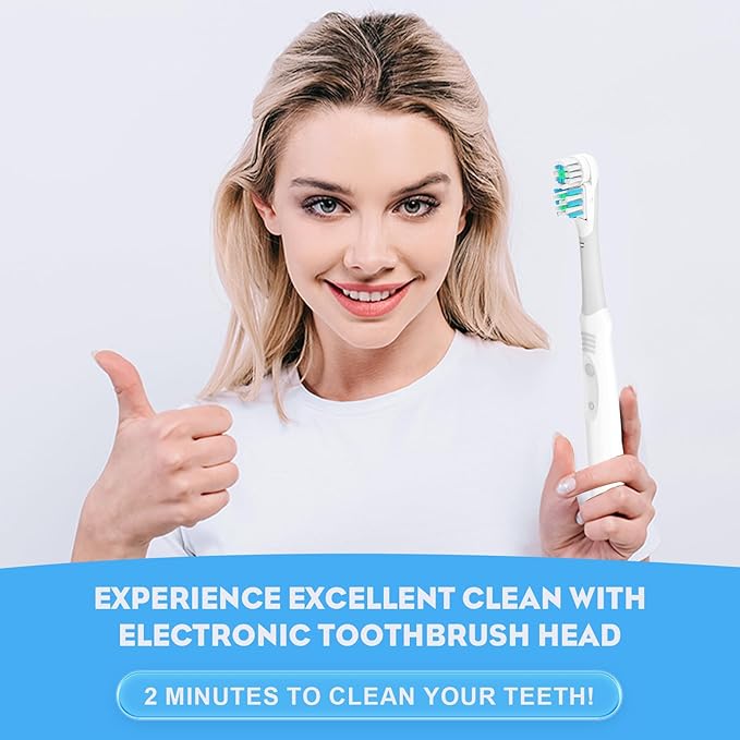 8X Electric Spin Toothbrush Heads Replacement Sensitive Dual Clean Rotating Sets Fit for Braun Oral B Cross Power 4732 3733 4734 Family Bathroom Necessary