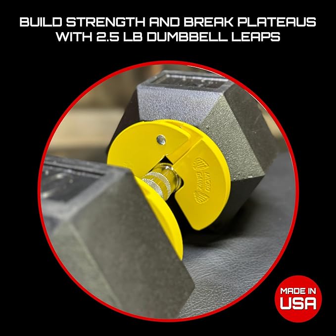 Micro Gainz Dumbbell Fractional 1.25lb Weight Plate, Ideal for Micro Loading, (Choose Color) 4 Piece Fractional Weight Plates, Designed for Dumbbell Training, Made In USA-StrideForce Fitness